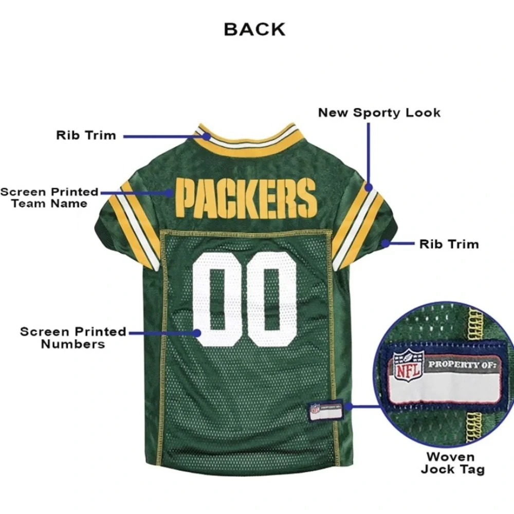 NWT NFL  Greenbay Packers  dog Jersey